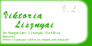 viktoria lisznyai business card